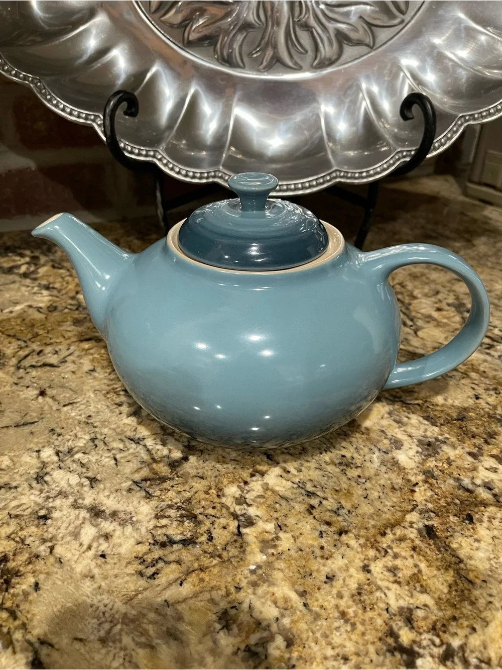 Le Creuset Second Choix Collection 1.3L stoneware teapot MARINE -Brand new